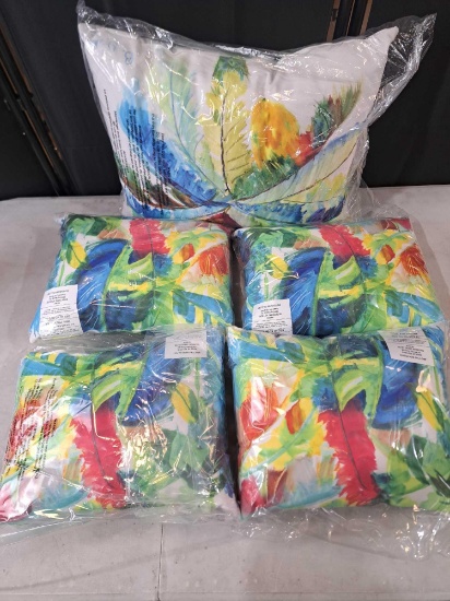 Big Palm Outdoor Rectangular Pillow Cover & Insert and 4 Outdoor Rectangular Pillow Cover & Insert