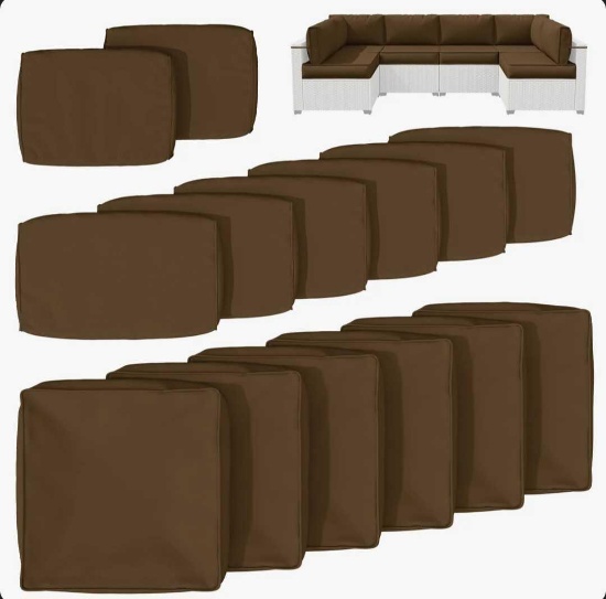 14-Piece Outdoor Seating Group Cushion Cover, Only Covers