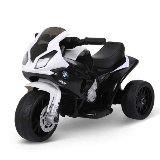 Aosom 6V 3 Wheeled Electric Motorcycle, Kids Motorcycle Licensed BMW with Headlight, Music, Black