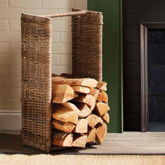 Bourges Rattan Log Basket