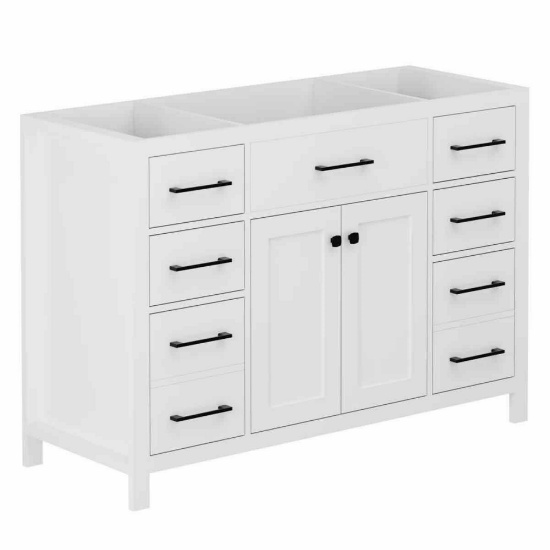48" Single Sink Bathroom Vanity Cabinet Base Only, Sink Not Included