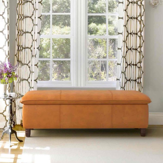 Breeanna Faux Leather Upholstered Storage Bench