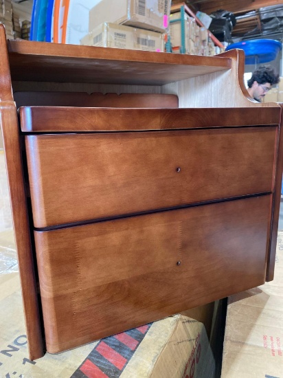 Poplar Solid Wood Movable Bauhaus Style Nightstand.