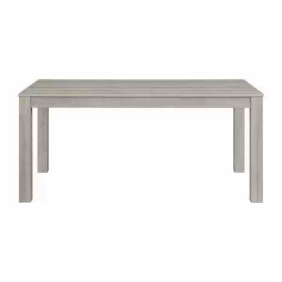 Holmes Transitional White Wood 66 in. 4 Legs Rectangular Dining Table 6 Seats
