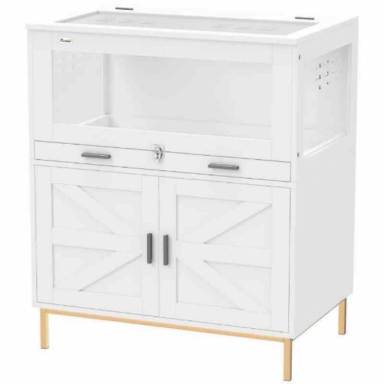 PawHut Hamster Cage with Storage Cabinet