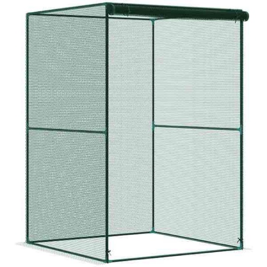 47.25 in. W x 47.25 in. D x 70.75 in. H Steel, HDPE Green Crop Cage