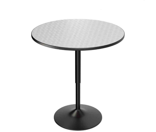 Magshion 31" Round Bar Table Height Adjustable 26"-35" Pub Table with Enlarged Base for Living Room