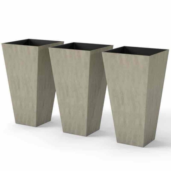 Outsunny Tall Planters for Outdoor Plants Set of 3