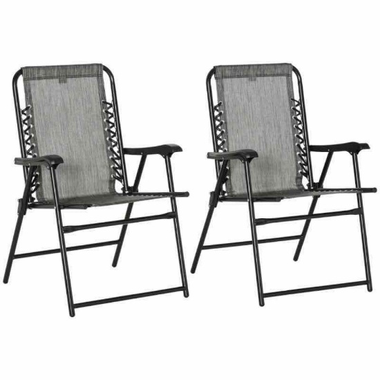 Outsunny 2 Pieces Outdoor Folding Chair Set