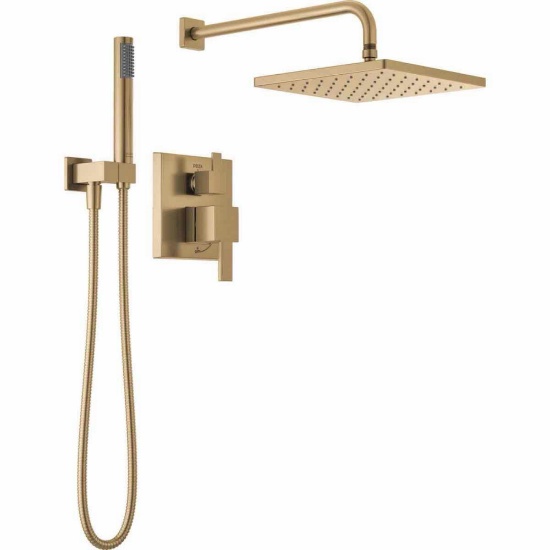 Modern 14 Series Square Rain Shower System Faucet Set