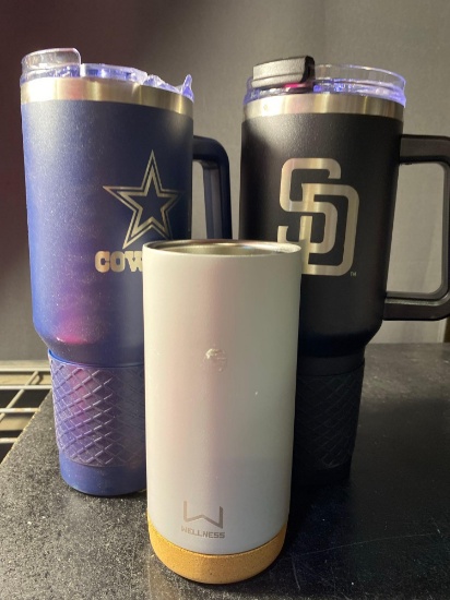 Lot of 3 Pieces insulated stainless steel travel tumbler