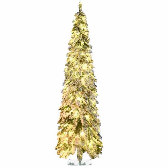 HOMCOM 6' Artificial Slim Christmas Trees