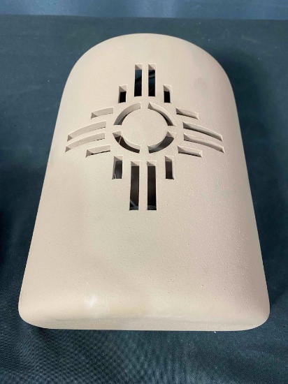 Light Styles of Santa Fe 1-Light Nambe Hardwired Indoor/Outdoor Wall Lantern Sconce 9 x 7.25 x
