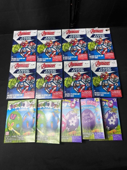 Lot of Avengers Tattoos and Egg Decorating