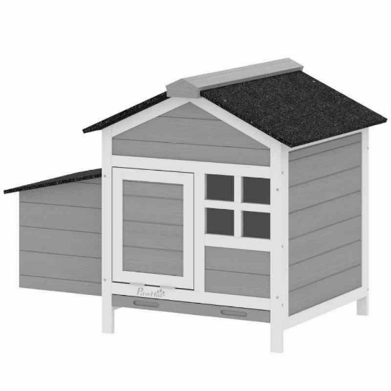 PawHut Wooden Chicken Coop Outdoor with Nesting Box