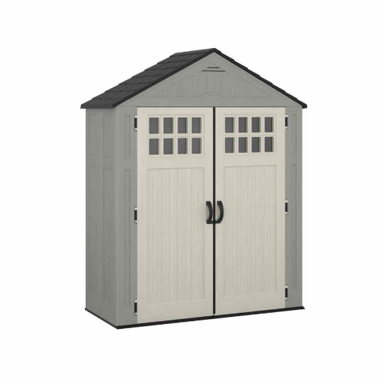 Suncast 74.75 in. W x 33 in. D Resin Storage Shed with Double Doors