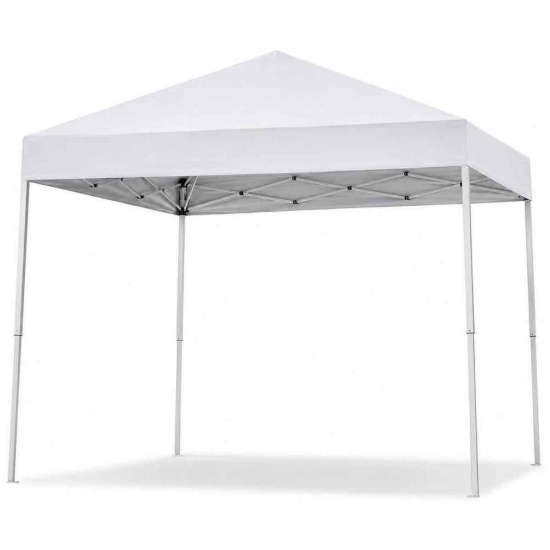 10x10 FT Pop Up Canopy Tent with Slant Legs, Instant Outdoor Gazebo Heavy Duty Frame, Waterproof UV