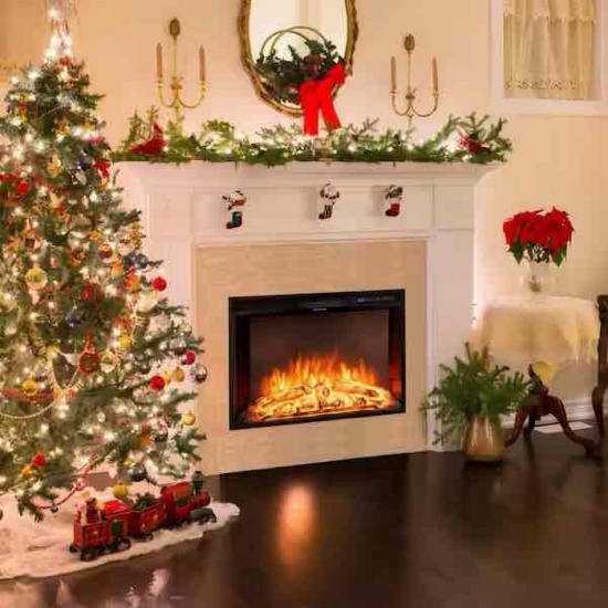 26 in. Recessed Electric Fireplace ETL Certificated Fireplace Insert Heater