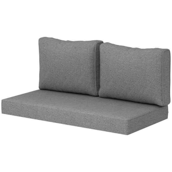 Outsunny 2 Seat Patio Furniture Cushions, 46x26x5 in, Thick Outdoor Loveseat Cushion Set