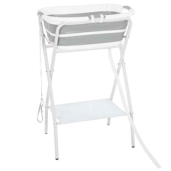 PawHut Dog Bath Tub Dog Washing Station, Elevated Foldable Dog Bathtub with Hose