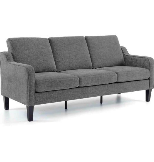 Sofa 71" Small Couch Loveseat Sofa Mid-Century Modern Couch Grey Soft Chenille Couches Floor Sofa