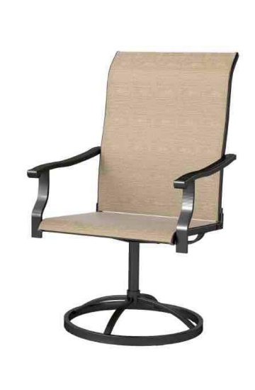 Outsunny Patio Swivel Chair, High Back Patio Dining Chair with All-Weather Mesh for Backyard