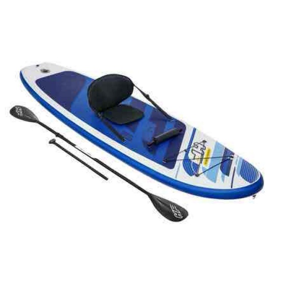 Hydro-Force Oceana 10' Inflatable Convertible Stand-Up Paddleboard and Kayak Set