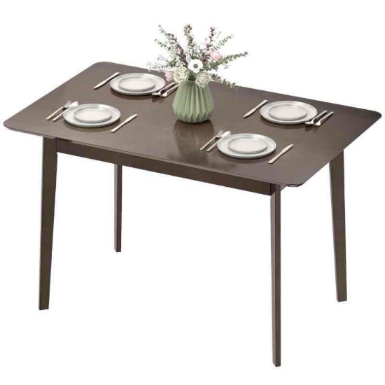 HOMCOM 47.2" Rectangle Dining Table for 4, Mid-Century Modern Kitchen Table