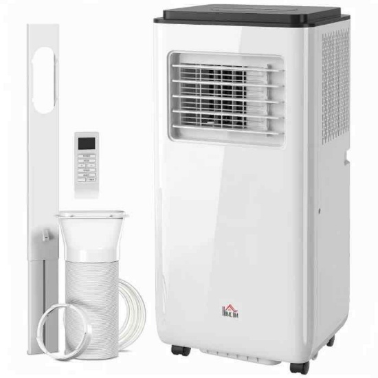 HOMCOM 10,000 BTU Moible Air Conditioner 440 Sq. Ft., Dehumidifier Fan Auto Sleep with 24H Timer