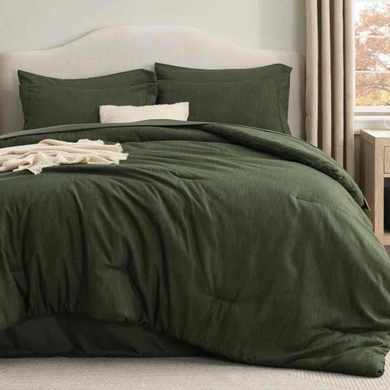Bedsure King Cationic Dyed Printed Bed 3 Pieces