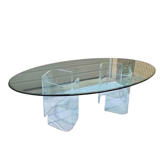 Dining 78" Oval Glass Table Top (Top Only)