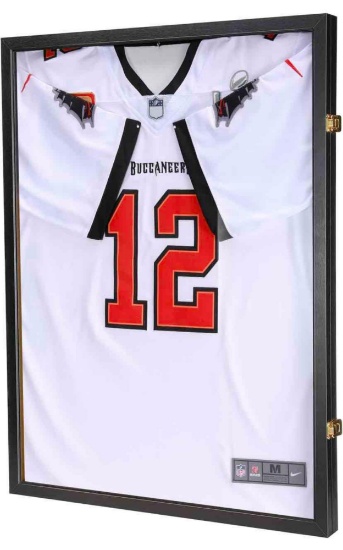 Jersey Wooden Frame Display Case -Shadow Box with 98% UV Protection Acrylic and Hanger for Baseball