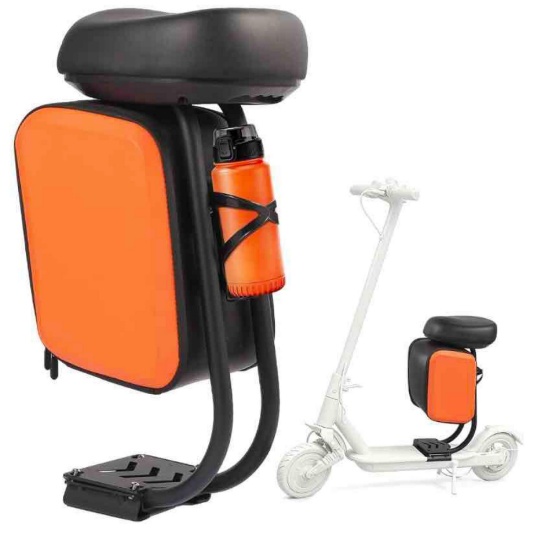 Scooter Seat with 10L Large Storage Bag & Cup Holder, Shock Absorption Seat Compatible with Xiaomi