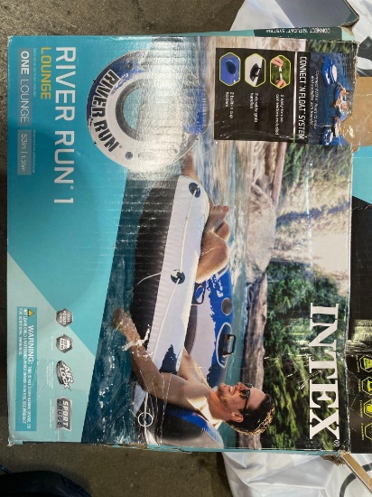 Intex River Run I 1 Person Inflatable Lounge Water Tube Float 53"