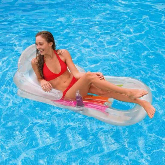 Intex Inflatable King Kool Pool Lounge, 63" x 33.5"