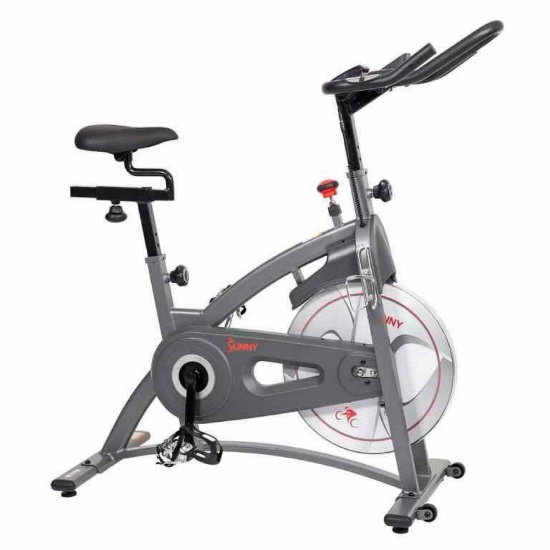 Sunny Health & Fitness Indoor Exercise Bike with Magnetic Resistance Belt Traction for Cardio