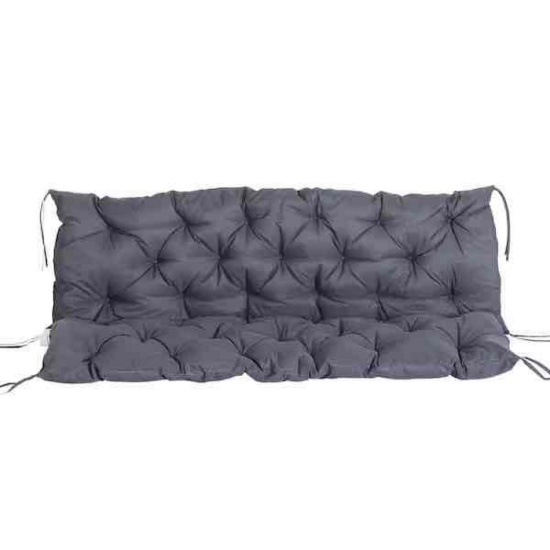 Outsunny 59" x 38" Tufted Bench Cushion for Outdoor Furniture, 3-Seater Replacement for Swing Chair,