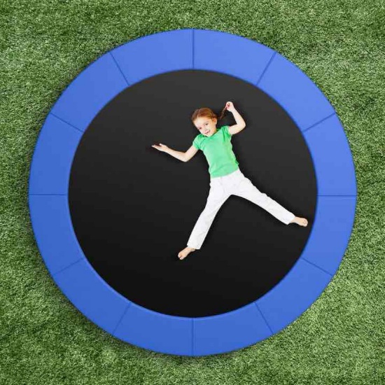 16 ft. Trampoline Pad Replacement Safety Pad with Fixing Straps - Blue lightly
