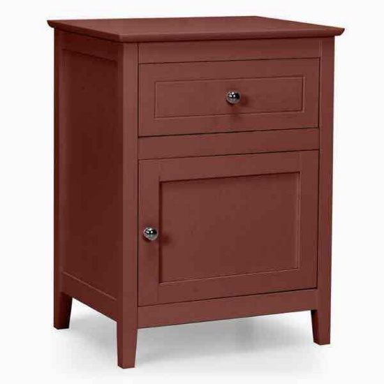 Cherry Nightstand with Drawer Accent Side End Table