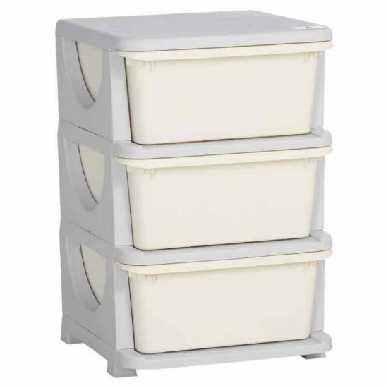 Qaba 3 Drawers Kids Storage Unit