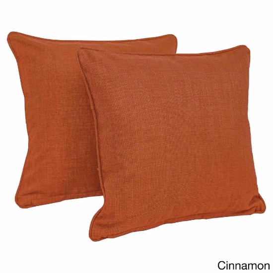 Blazing Needles 17-inch All-Weather Throw Pillow (Set of 2) - Cinnamon