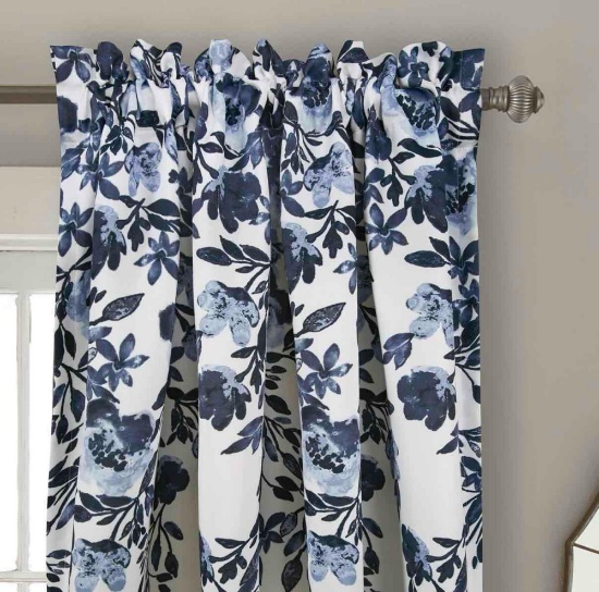 Lush Decor Tanisha Curtains - Light Filtering Window Panel Set, Pair - Floral Vine Print, Beautiful,