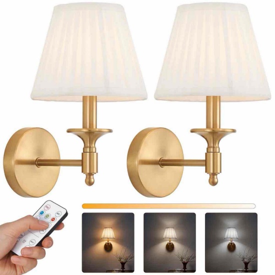 Battery Operated Wall Sconce Set of 2
