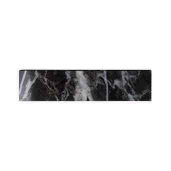 allen + roth Calacatta Black Black 3-in x 12-in Polished Porcelain Marble look Floor and Wall Tile