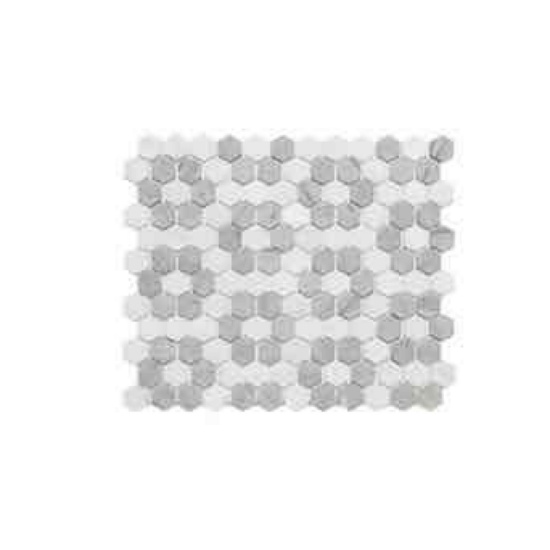 GBI Tile & Stone Inc. Fiore Fiore Grey 10-in x 12-in Honed Natural stone Marble Marble look Round