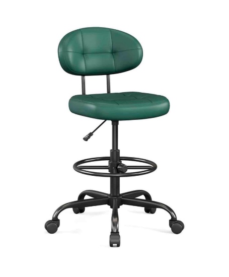 Misolant Drafting Chair Without Arms, Tall Office Chair with Footrest Ring for Standing Desk