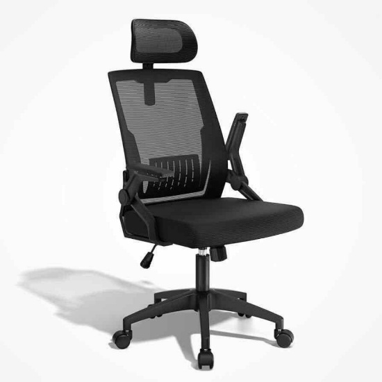 High Back Mesh Office Chair with Adjustable Headrest