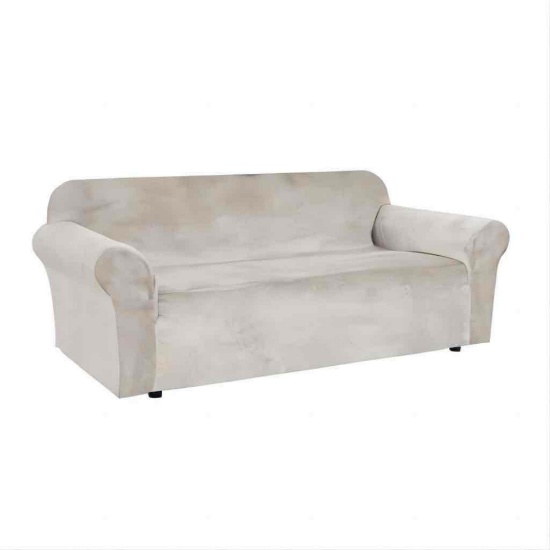 Luxurious Soft Velvet High Stretch Fitted Furniture Protector Box Cushion Non Slip for Large Sofa