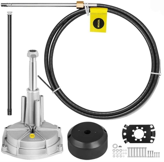 Boat Steering System, Outboard Steering Kit with Boat Steering Control Cable