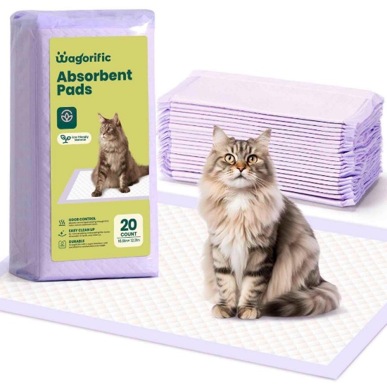 Lot of 8 Packs of Cat Pads Super Absorbent 6-Layer SCENTED (20 Pcs ea)